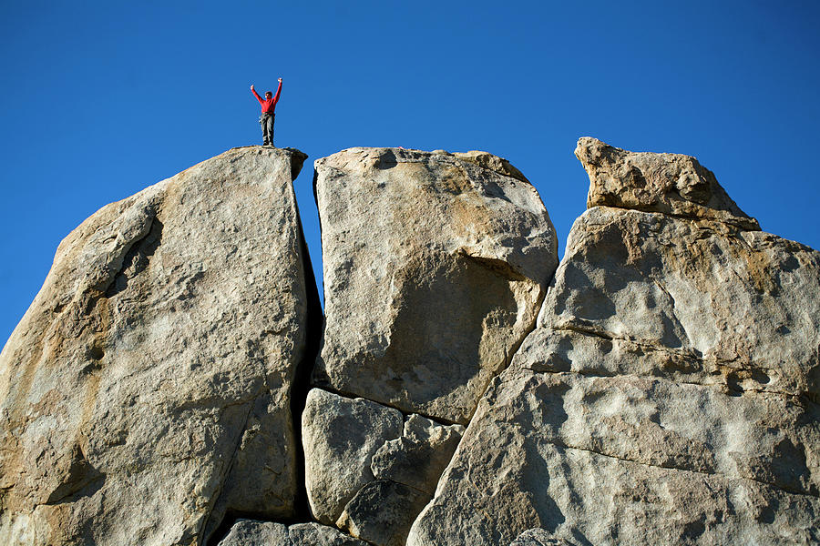 Male Climber On Top Of Rock Photograph By Corey Rich Fine Art America