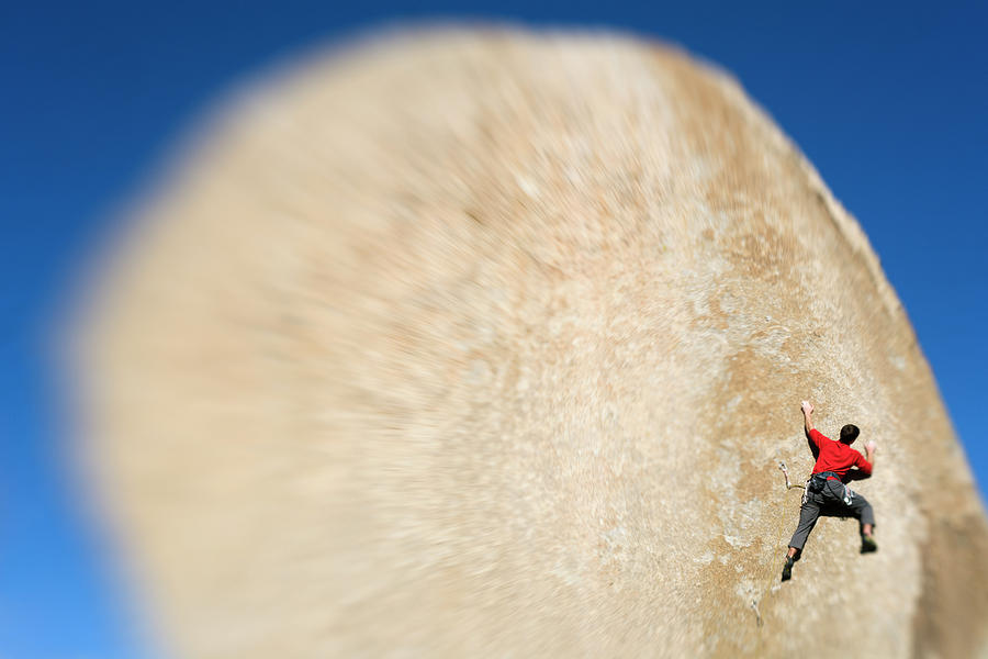 Male Lead Climbing On A Boulder Photograph By Corey Rich Fine Art America