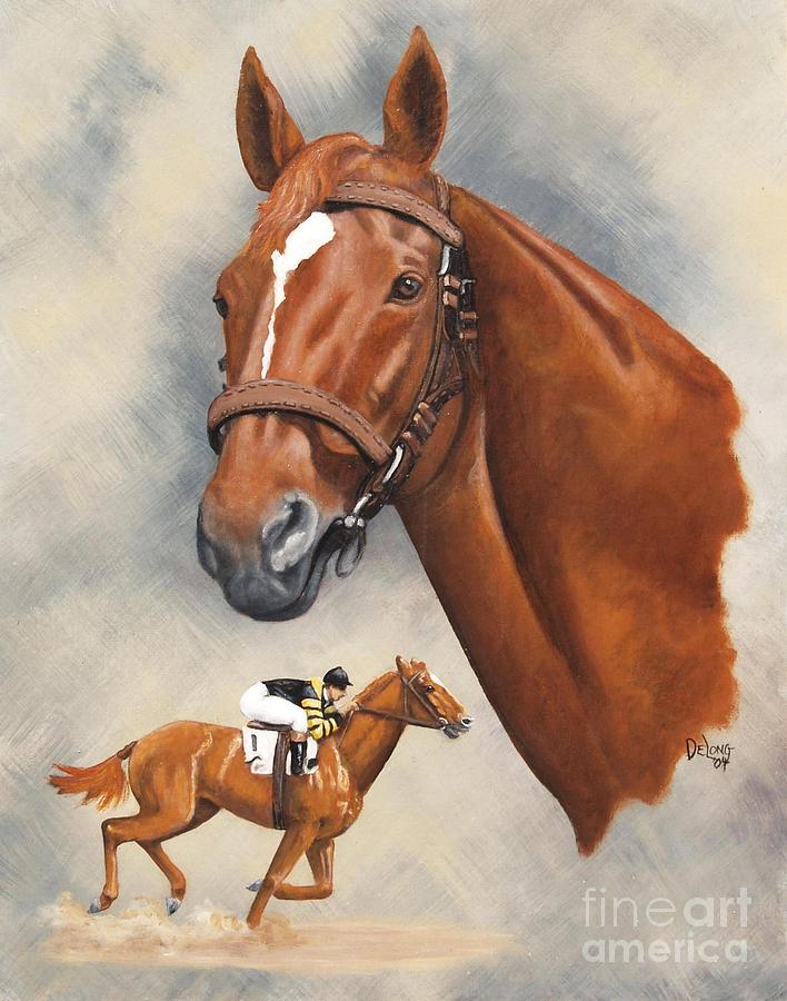 Kentucky Man-O-War Horse Art Picture Print 