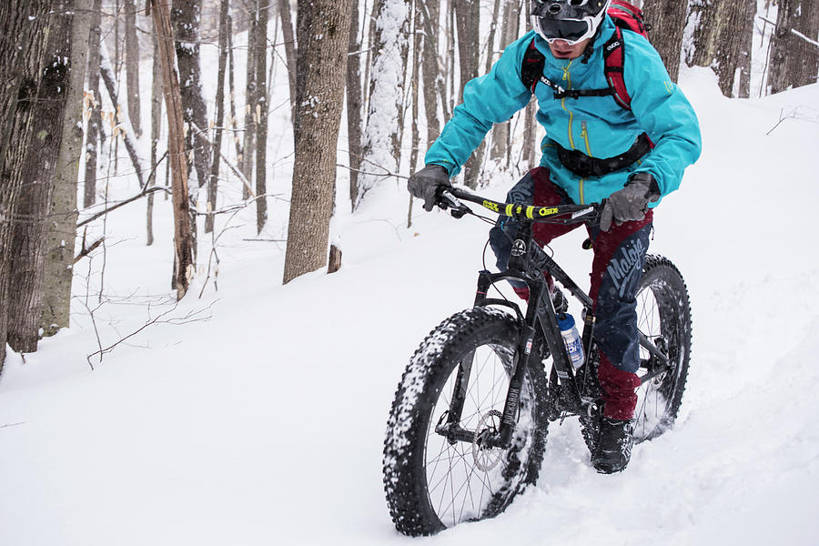 fat bike riding in snow