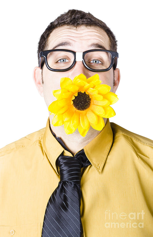 Man With Flower In Mouth Photograph By Jorgo Photography Wall Art Gallery