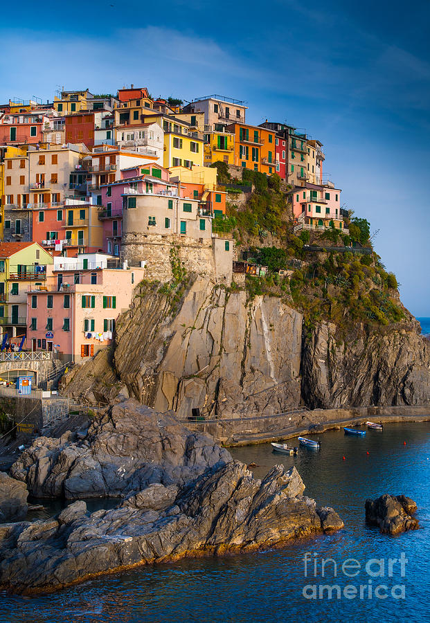 Architecture Photograph - Manarola Afternoon #1 by Inge Johnsson