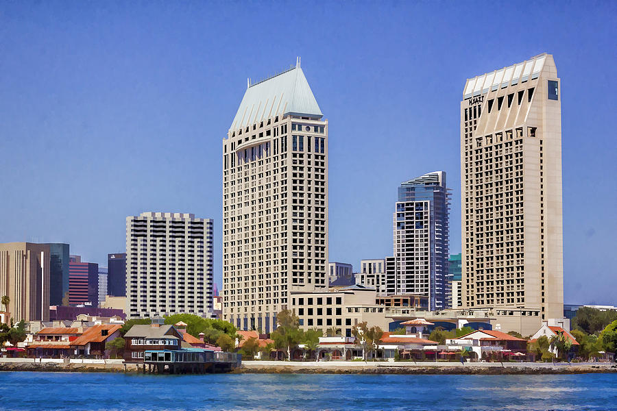 Manchester Grand Hyatt San Diego #1 Digital Art by Photographic Art by Russel Ray Photos