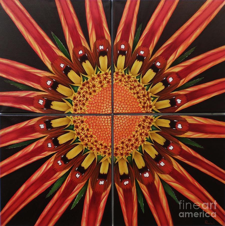 Flowers Still Life Painting - Mandala #1 by Paula Ludovino