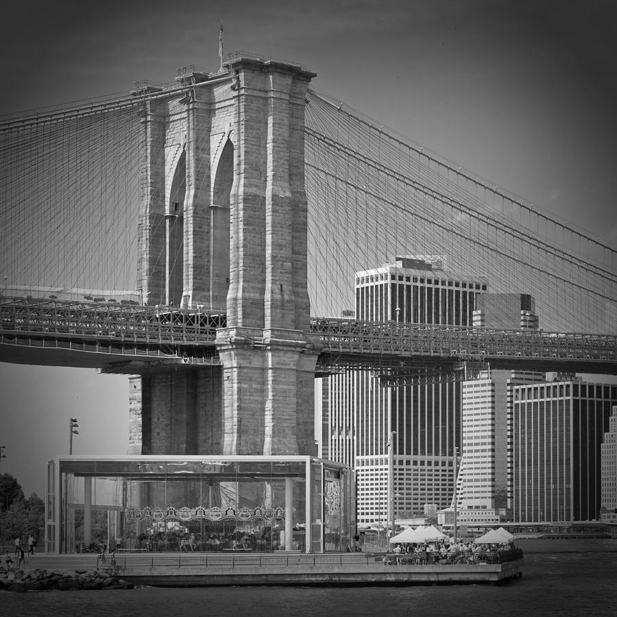 Architecture Photograph - Manhattan Brooklyn Bridge by Melanie Viola