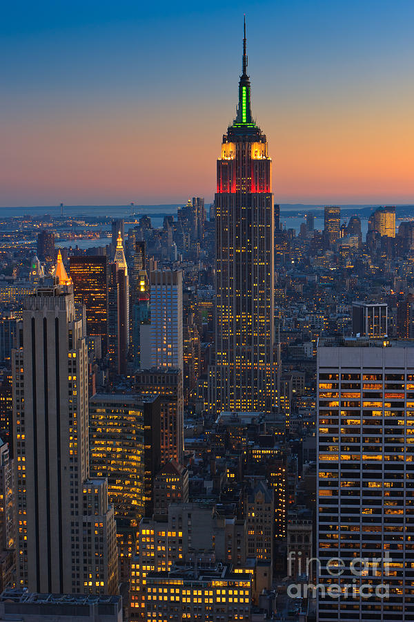 Manhattan View at Sunset #3 Photograph by Henk Meijer Photography