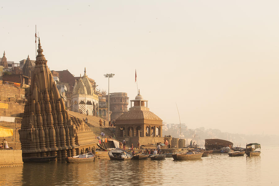 Manikarnika Ghat, in Varanasi, India #1 Photograph by David Clapp