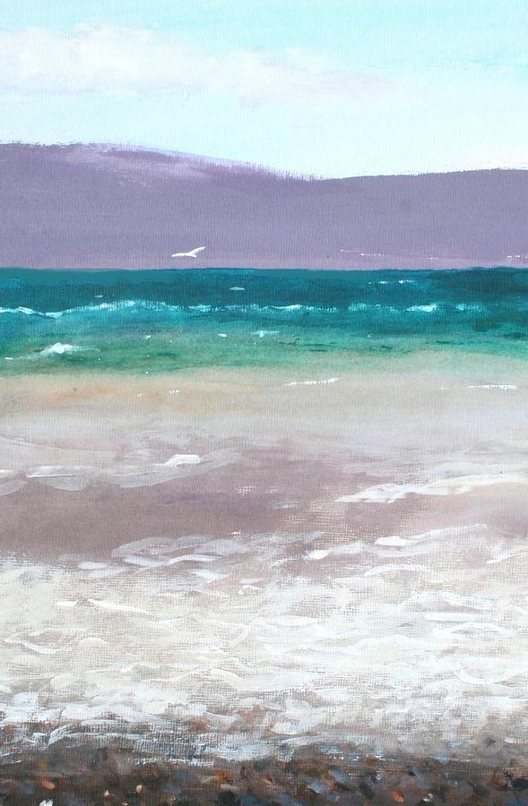 Seagull Painting - Manx Shore by Nigel Radcliffe