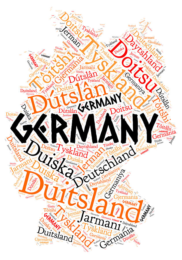 Map of Germany #1 Painting by Bruce Nutting