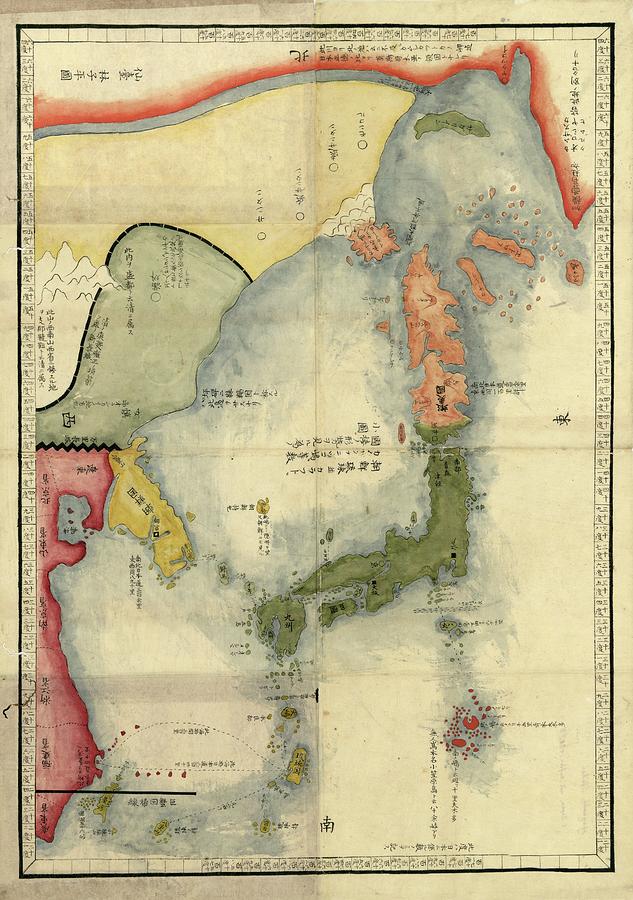 Map Of Japan Photograph by Library Of Congress, Geography And Map ...