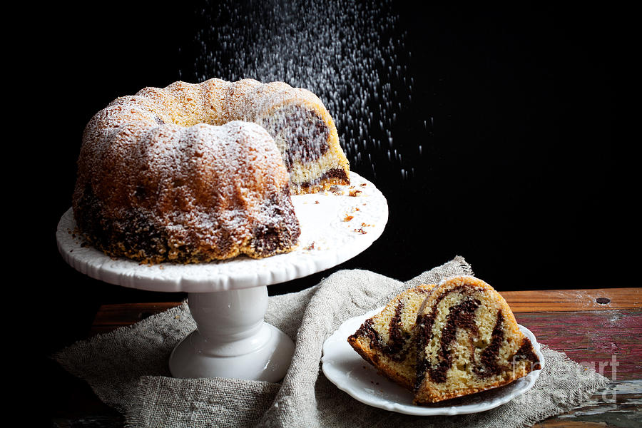 Cake Photograph - Marble bundt cake #1 by Kati Finell