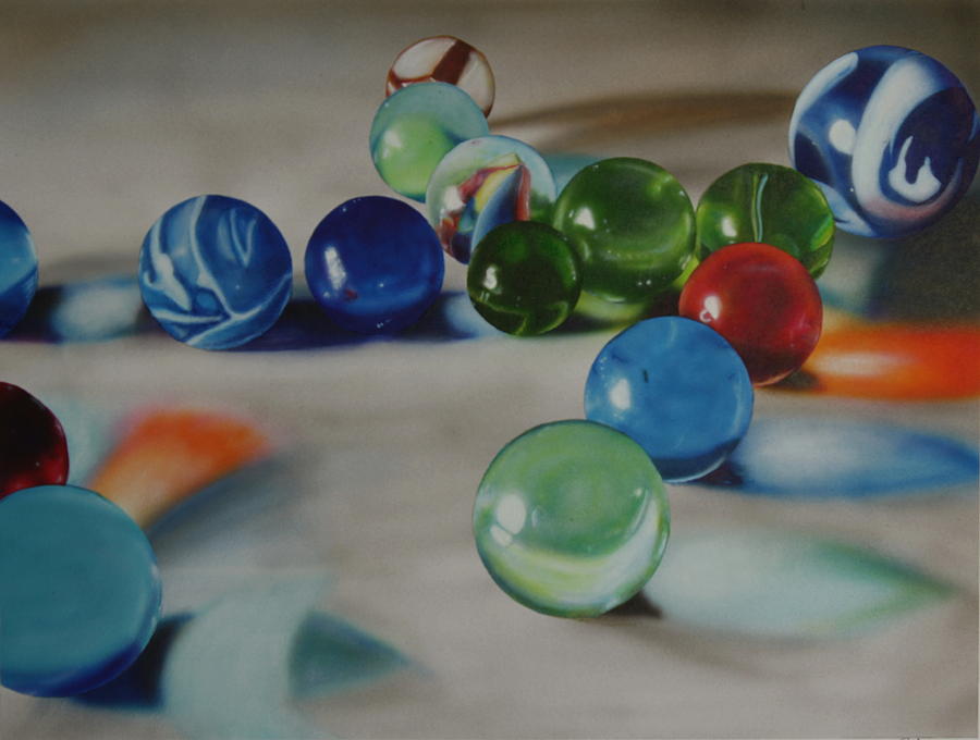 Still Life Painting - Marbles #1 by Steven McPeak