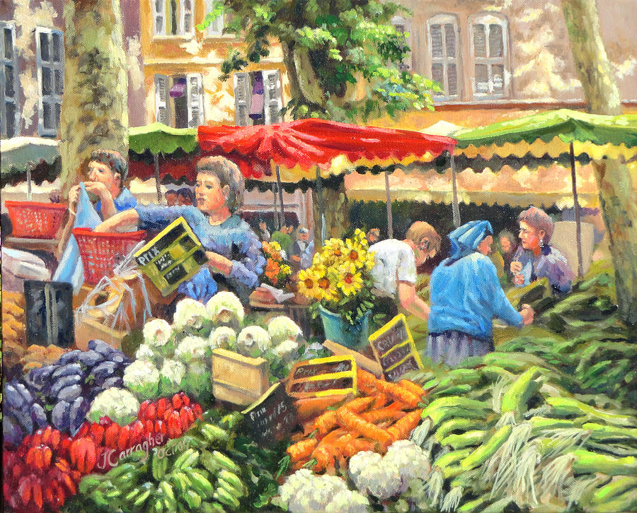 Marche au Cours Mirabeau Painting by Joseph Carragher - Fine Art America