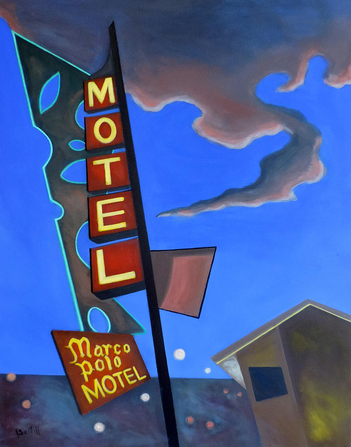 Marco Polo Motel Painting by Sally Banfill