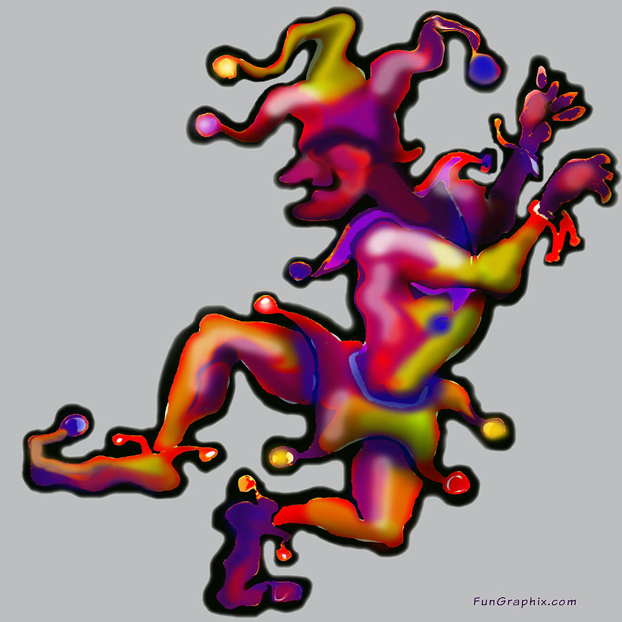 Mardi Gras Jester #1 Digital Art by Kevin Middleton