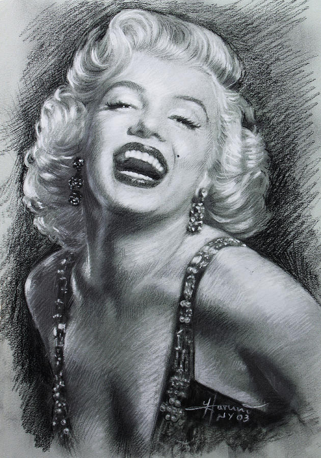 Marilyn Monroe #1 Drawing by Viola El