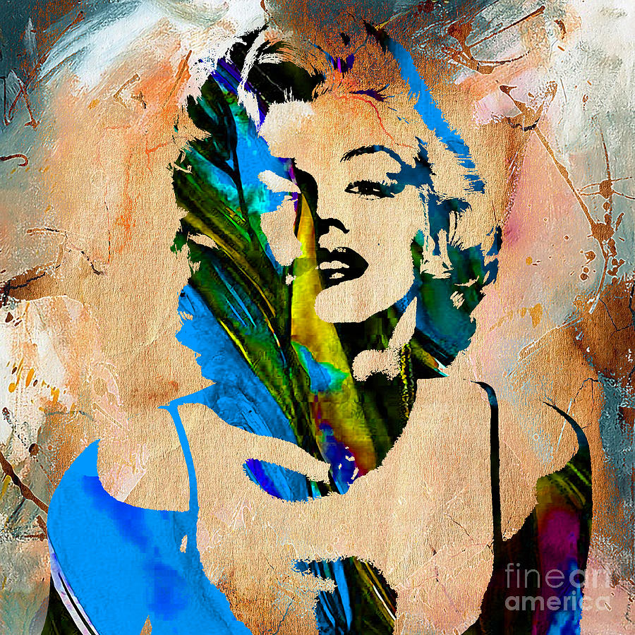 Marilyn Monroe Painting #1 Mixed Media by Marvin Blaine