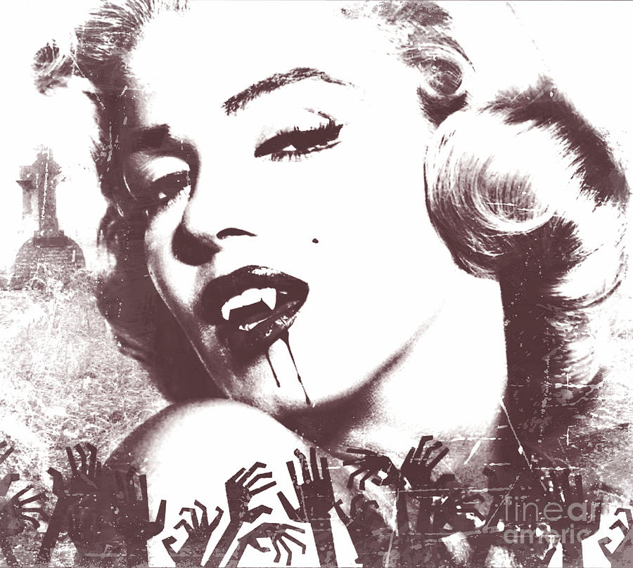 Marilyn Monroe Vampire #1 Digital Art by Mindy Bench