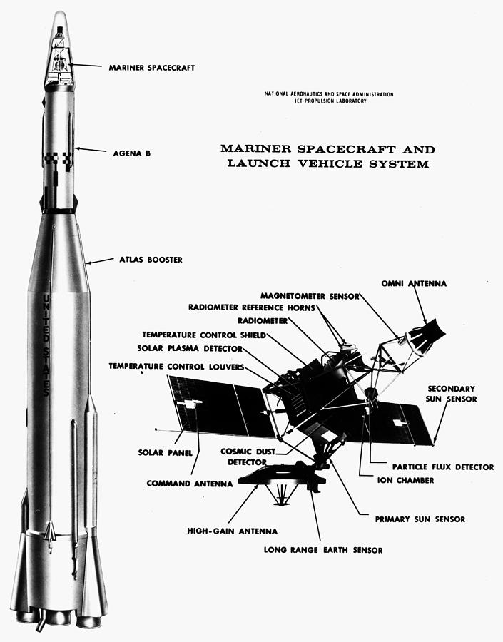 Mariner 1: Diagram, 1962 #1 Photograph by Granger