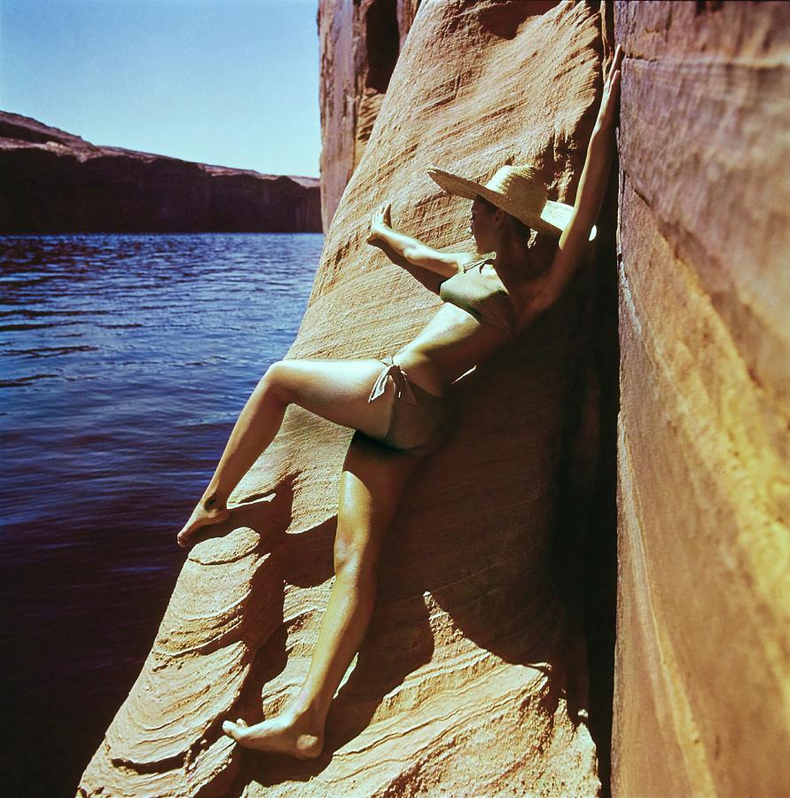 Marisa Berenson Wearing A Catalina Bikini Photograph by John Cowan