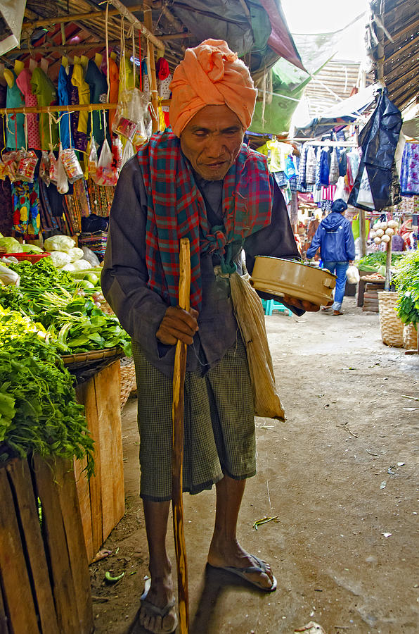 Myanmar Photograph - Nyaung Oo Market  by Claude LeTien