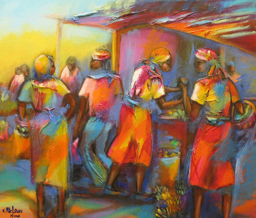 Market Day Painting by Cynthia McLean