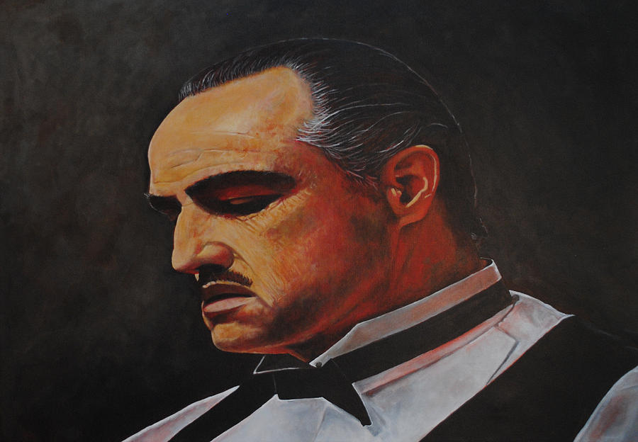The Godfather Painting - Marlon Brando The Godfather #2 by David Dunne