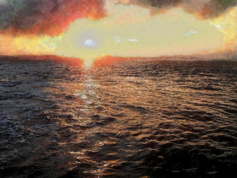 Sunset Painting - Marmara Sunset #1 by Joseph Sabater