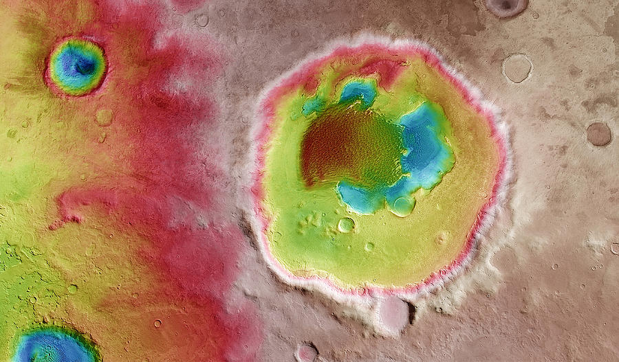 Planet Photograph - Mars Rabe Crater #1 by Science Source