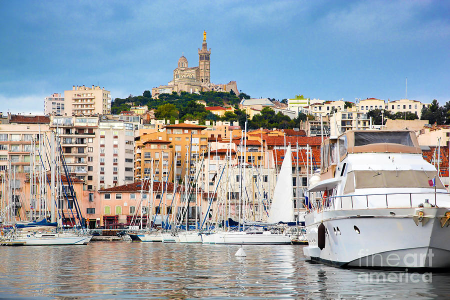 Marseille France panorama famous harbour #1 Photograph by Michal Bednarek