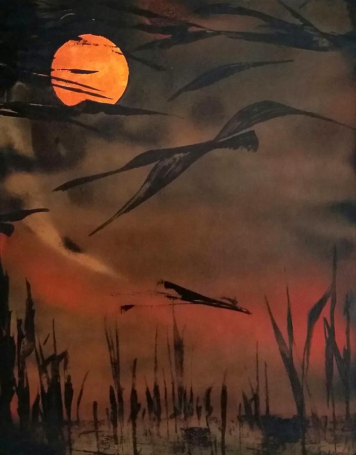Marsh Birds Painting by Gerry Smith