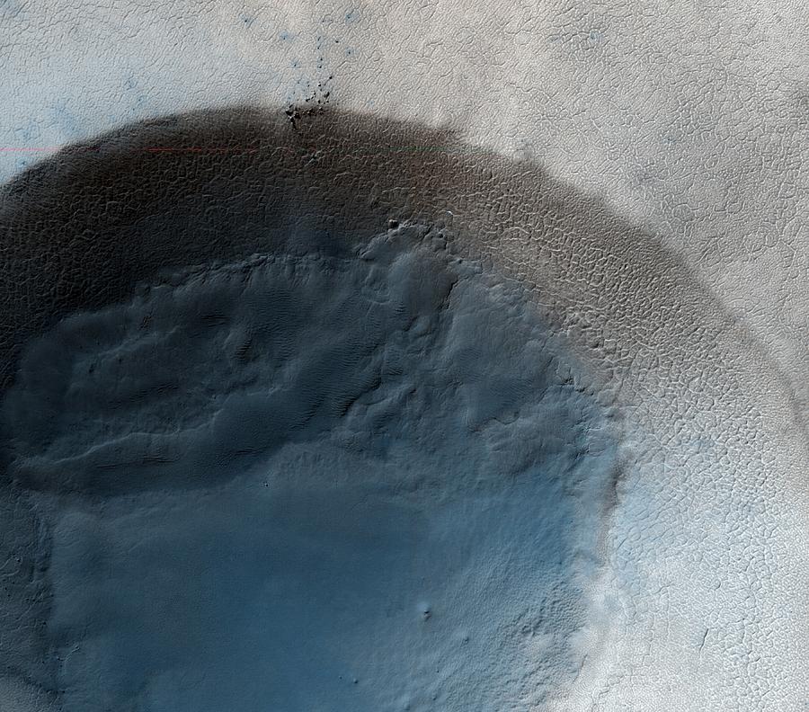 Martian Crater #1 Photograph by Nasa/jpl/university Of Arizona/science Photo Library