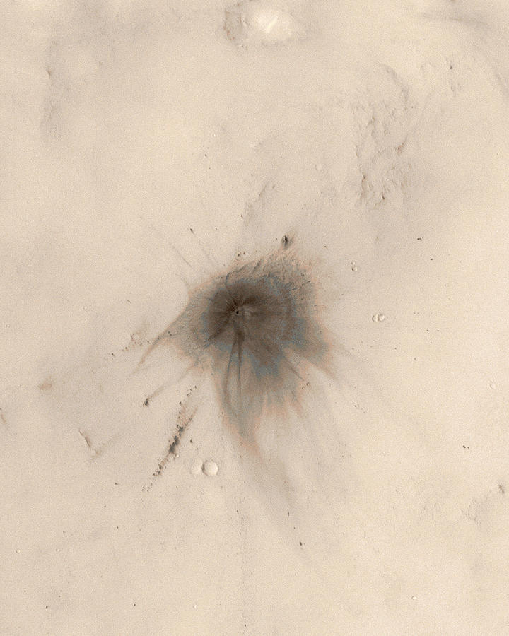 Martian Impact Crater #1 Photograph by Nasa/jpl/msss/science Photo Library