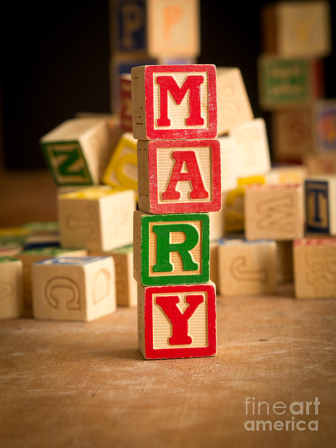 MARY - Alphabet Blocks #2 Photograph by Edward Fielding