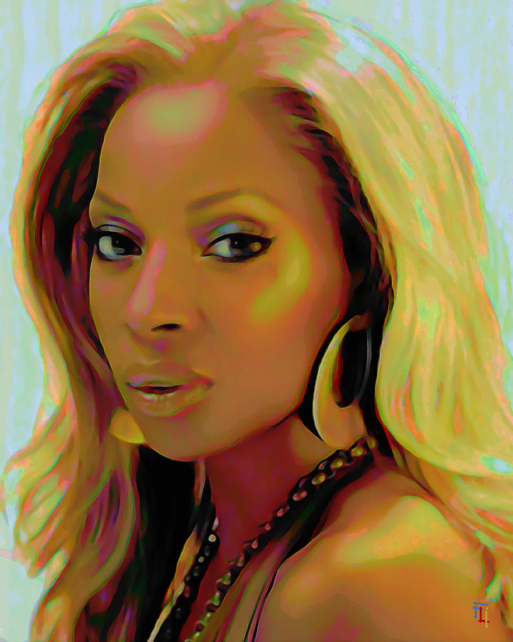 Mary J Blige Painting - Mary J Blige by Fli Art