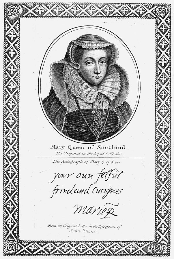 Mary, Queen Of Scots (1542-1587) #1 Painting by Granger