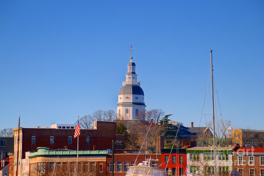 Annapolis Photograph - Maryland State House Dome #1 by Mark Dodd