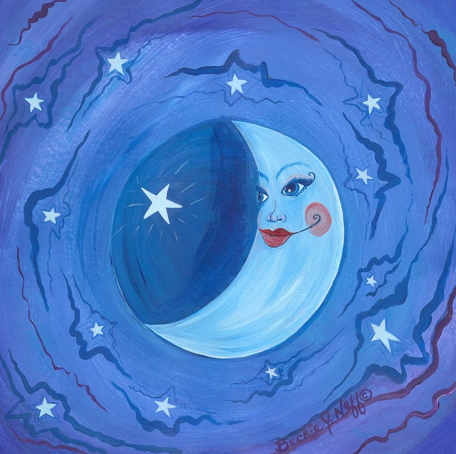 Mary's Moon Painting by Beckie J Neff | Fine Art America