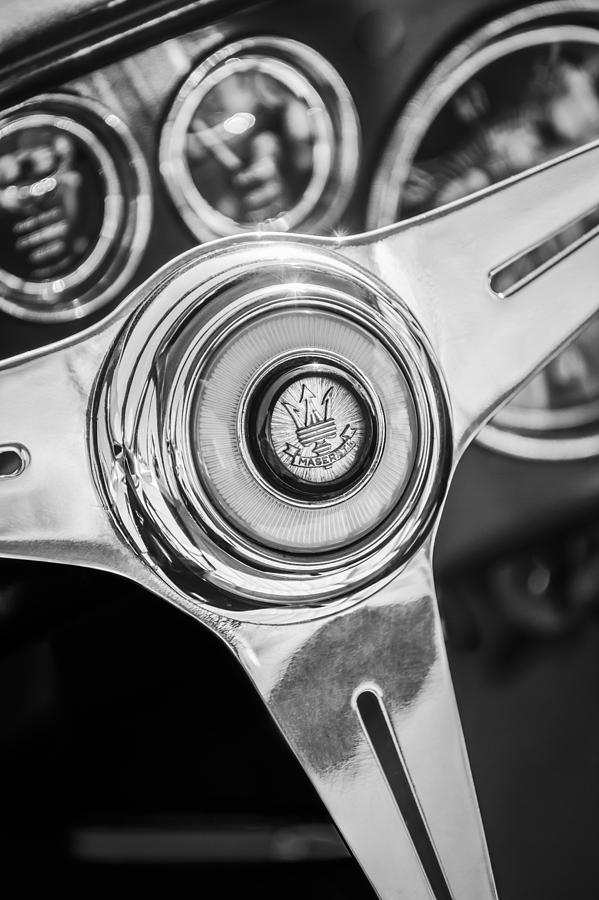 Maserati Steering Wheel Emblem #1 Photograph by Jill Reger
