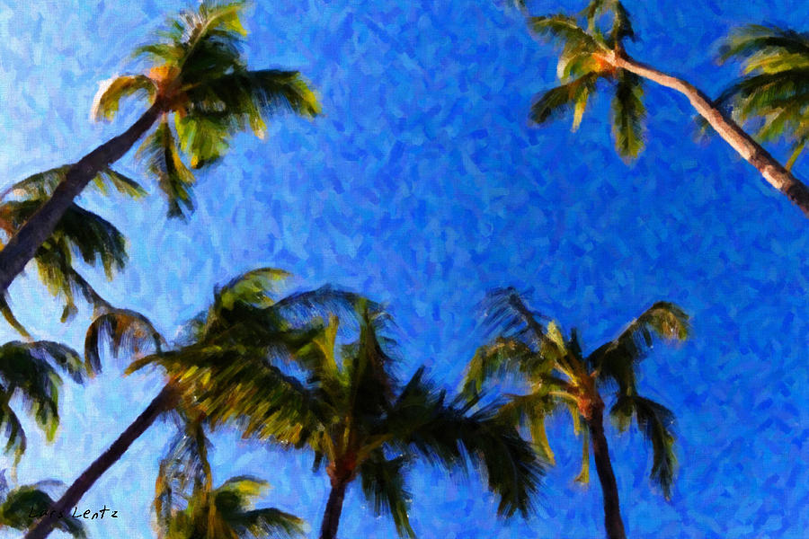 Maui Palms #1 Painting by Lars Lentz