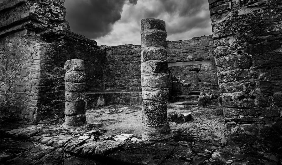 Black And White Photograph - Mayan Ruin #1 by Julian Cook
