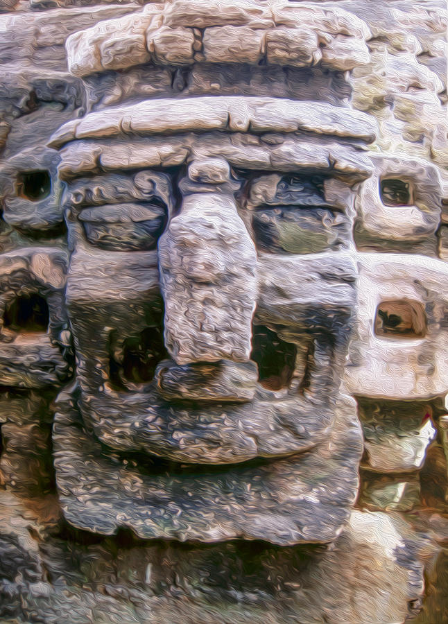 Mayan Statue #2 Digital Art by Roy Pedersen