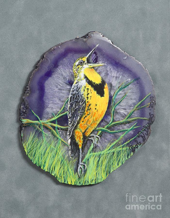 Bird Painting - Meadow Soloist I by Bob Williams