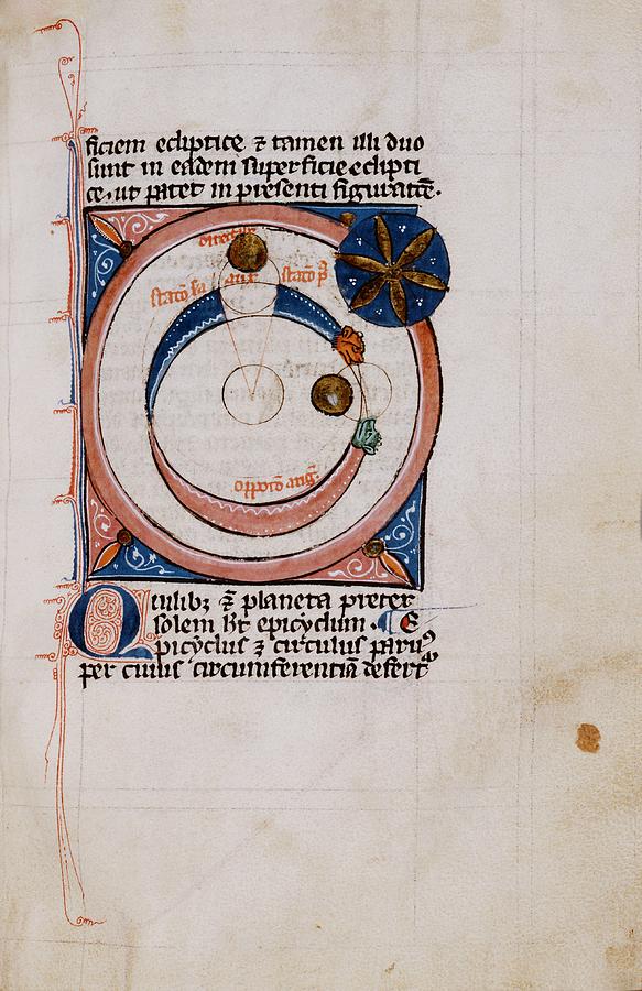 Planet Photograph - Medieval Depiction Of The Solar System #1 by Renaissance And Medieval Manuscripts Collection/new York Public Library