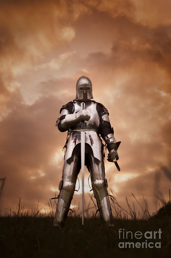 Knight Photograph - Medieval Knight In Armour #1 by Lee Avison