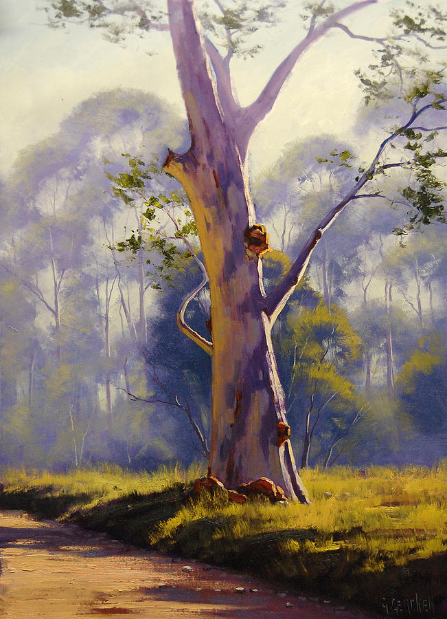 Nature Painting - Megalong Gum #1 by Graham Gercken