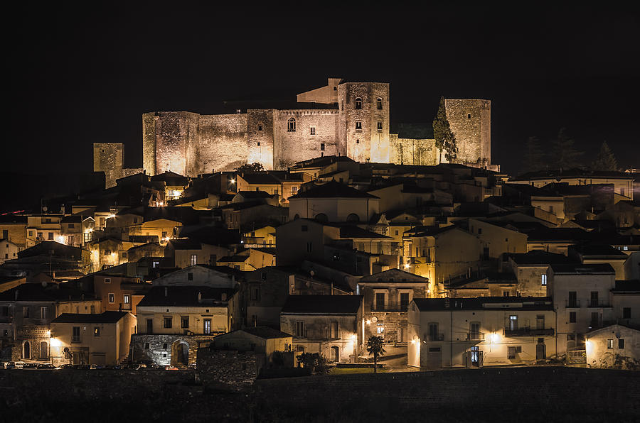 Castle Pyrography - Melfi by night by Gianluca Pisano