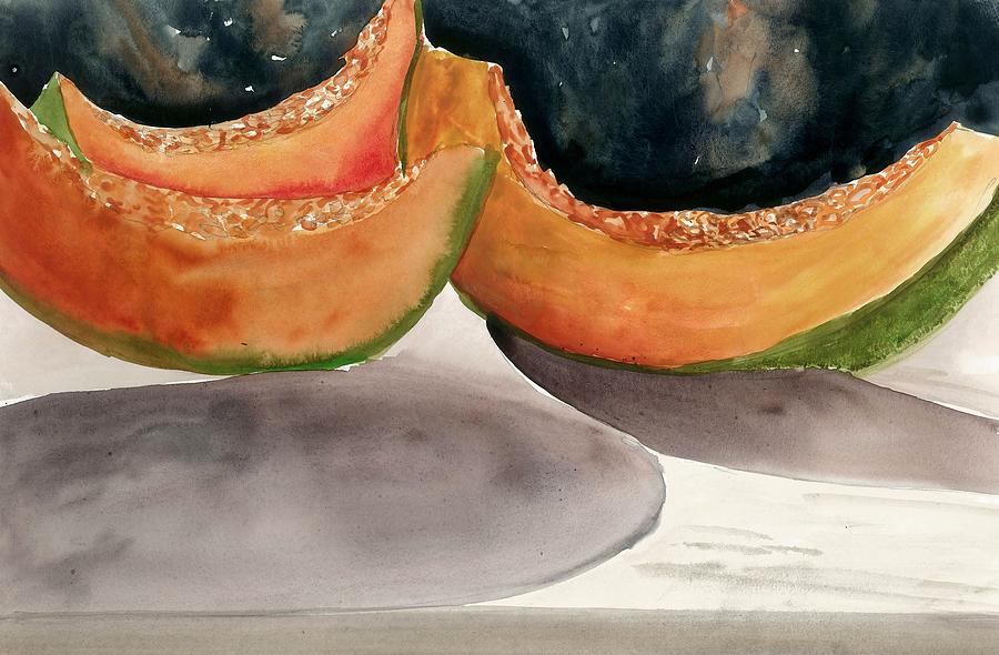 Still Life Painting - Melons #1 by Steven Schultz