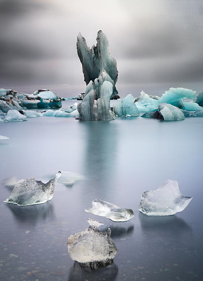 Winter Photograph - Melting glacier ice Iceland #1 by Dirk Ercken