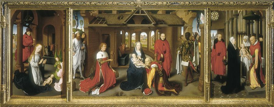 Jesus Christ Photograph - Memling, Hans 1433-1494. Triptych #1 by Everett
